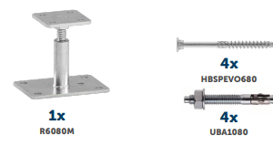 R60 KIT- ADJUSTABLE POST BASE
