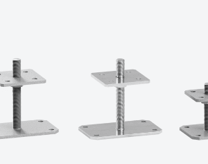 R40L - ADJUSTABLE POST BASE WITH RECTANGULAR BASE
